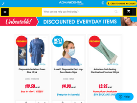 'adamdental.com.au' screenshot