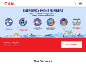 'airtel.lk' screenshot