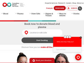 'blood.ca' screenshot