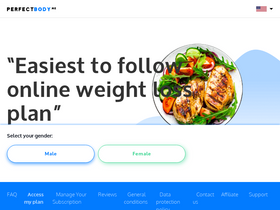 'perfectbody.me' screenshot