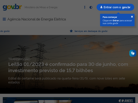 'aneel.gov.br' screenshot