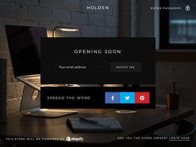 HOLDEN homepage screenshot