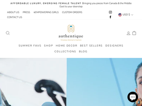 authentique.co homepage screenshot