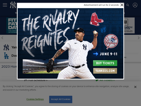 'yankees.com' screenshot