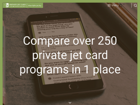 'privatejetcardcomparisons.com' screenshot