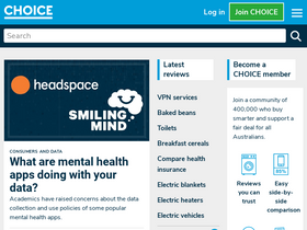 'choice.com.au' screenshot