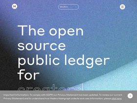 'hedera.com' screenshot