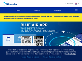 'flyblueair.com' screenshot