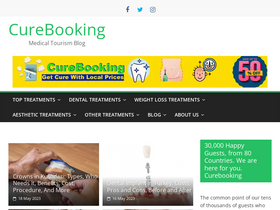 'curebooking.com' screenshot