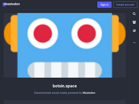 'botsin.space' screenshot