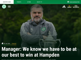 'celticfc.com' screenshot