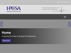 'hpcsa.co.za' screenshot