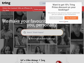 'tring.co.in' screenshot