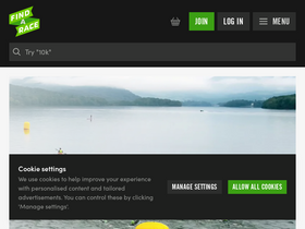 'findarace.com' screenshot