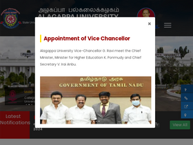 'alagappauniversity.ac.in' screenshot