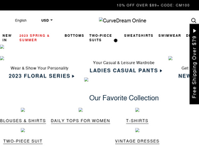 'curvedream.com' screenshot