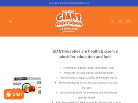 GIANTmicrobes homepage screenshot