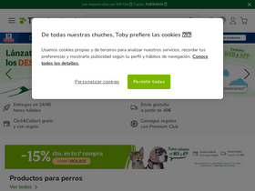 'tiendanimal.es' screenshot