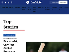 'cricket.one' screenshot