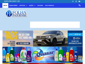 'folhapatoense.com' screenshot