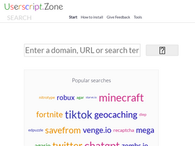 'userscript.zone' screenshot