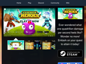 'clickerheroes.com' screenshot