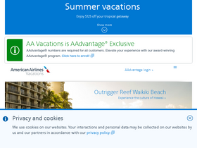 'aavacations.com' screenshot