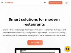 'choiceqr.com' screenshot