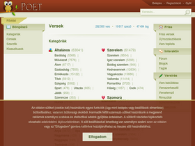 'poet.hu' screenshot