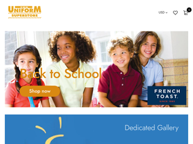 uniformsuperstore.com homepage screenshot