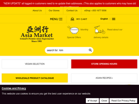 'asiamarket.ie' screenshot