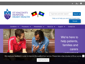 'svhhearthealth.com.au' screenshot