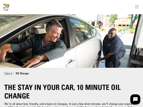 'take5oilchange.com' screenshot