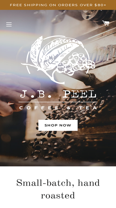jbpeelcoffee.com