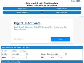 'infantchart.com' screenshot