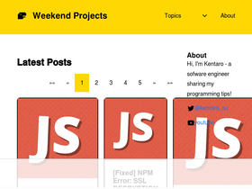 'weekendprojects.dev' screenshot