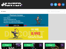 'hunterae.com' screenshot