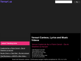 'versuri.us' screenshot