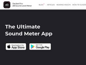 'decibelpro.app' screenshot