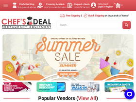 'chefsdeal.com' screenshot