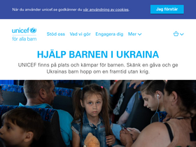 'unicef.se' screenshot