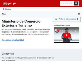 'mincetur.gob.pe' screenshot