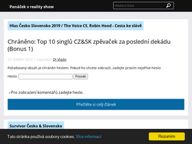 'panacek.com' screenshot