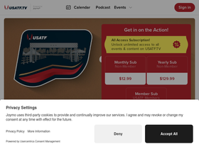 'usatf.tv' screenshot