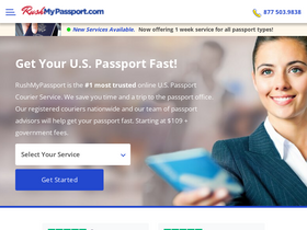'rushmypassport.com' screenshot