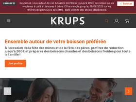 'krups.fr' screenshot