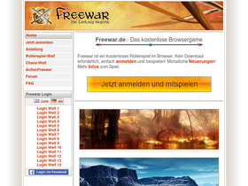 'freewar.de' screenshot