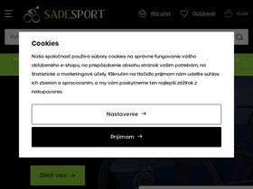 'sadesport.sk' screenshot
