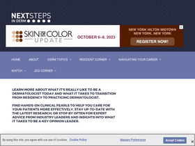 'nextstepsinderm.com' screenshot