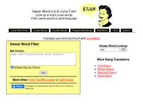 'noswearing.com' screenshot
